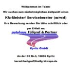 Jobangebot: Autohaus Füllgraf & Partner sucht Kfz-Meister / Serviceberater (m/w/d)